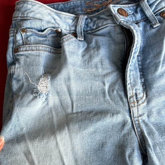 Seven 7 Light Blue Distressed Denim Shorts - Picture 4 of 4